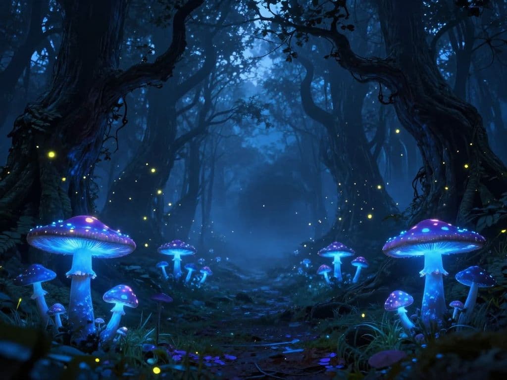 AI generated magical bioluminescent forest - Z-Image Turbo