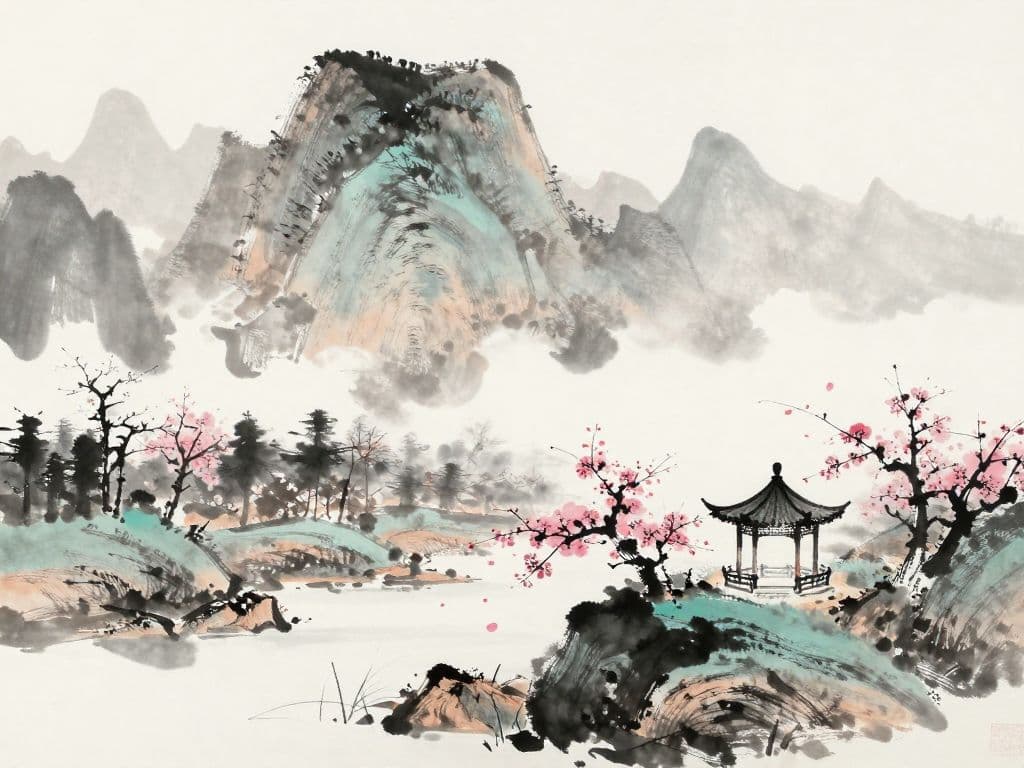 AI generated Chinese ink painting landscape - Z-Image Turbo